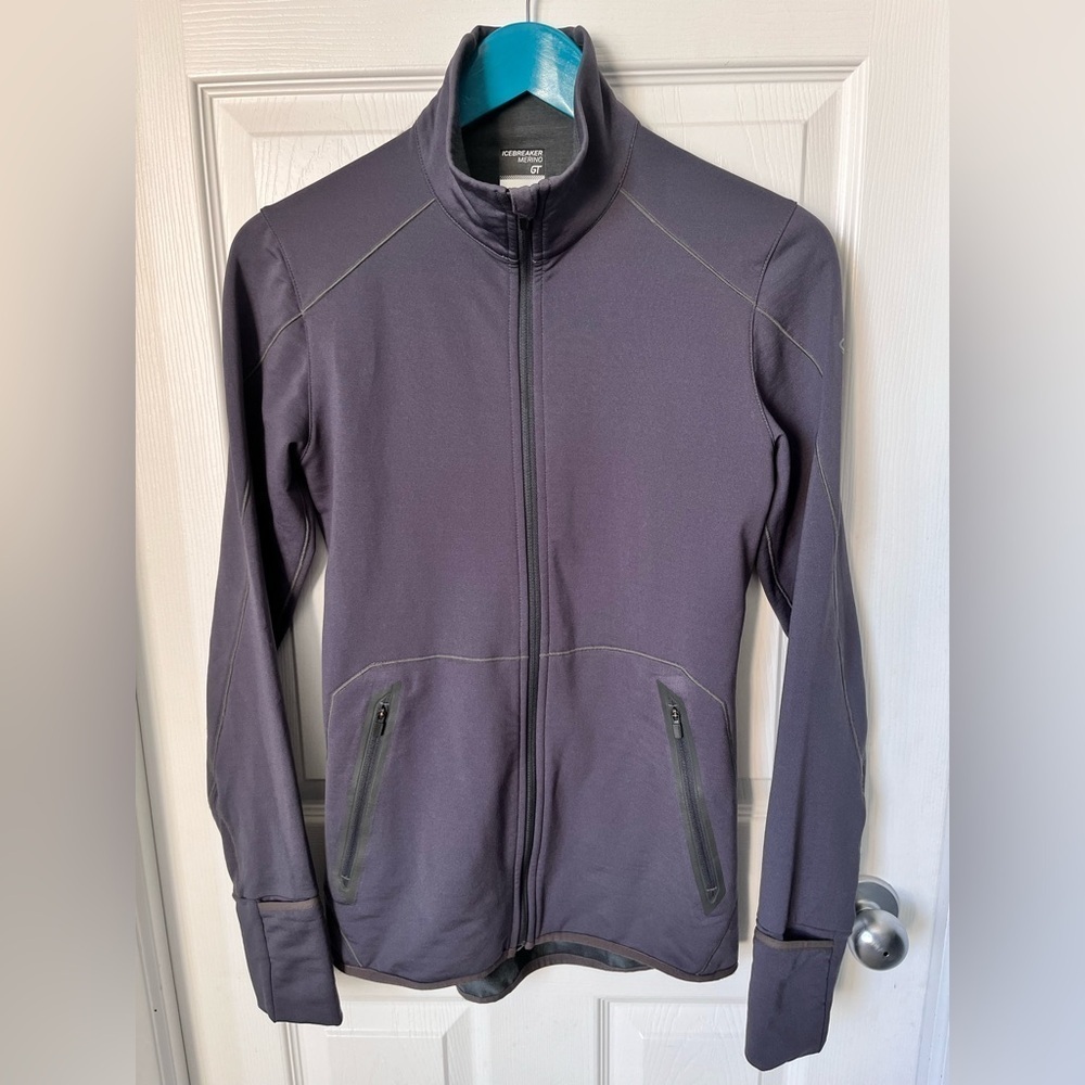 Women’s Icebreaker Quantum Fleece Merino Wool Jacket Size Small Outdoor
